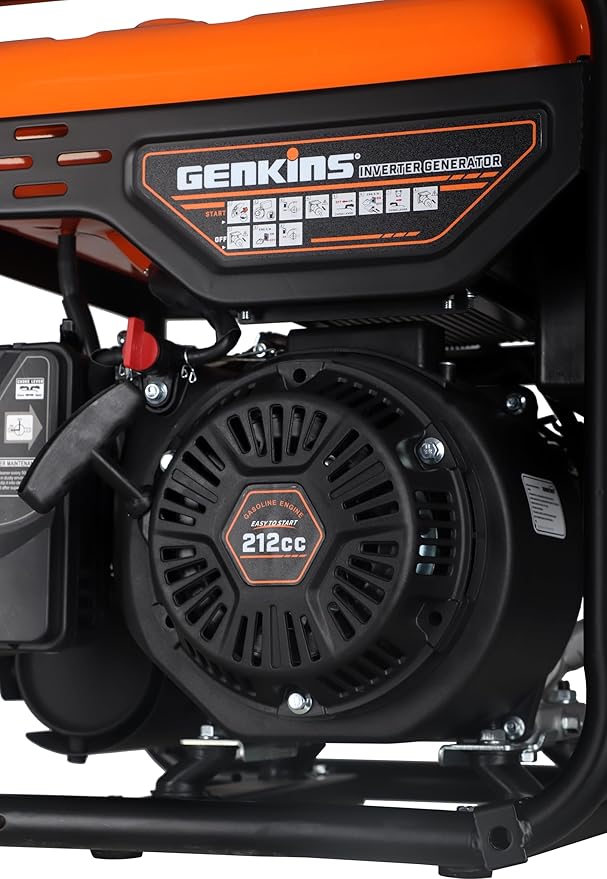 4500 Watt Open Frame Inverter Generator 30 Amp Pure Sine Wave Noise Reduced 50% 55lbs EPA complied Gas Powered