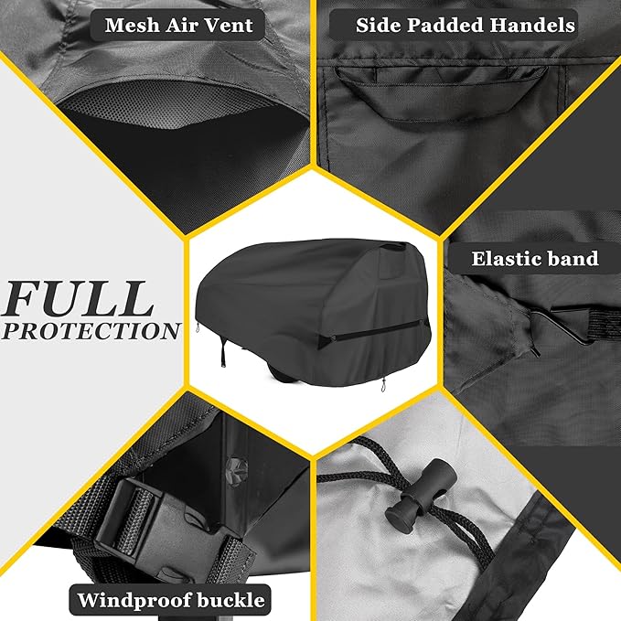 Log Splitter Cover for 30-37 Ton Gas-Powered Horizontal Log Splitters. Waterproof Outdoor All-Weather - Thickened and Tear-Resistant, Dustproof, Rainproof and UV-Proof