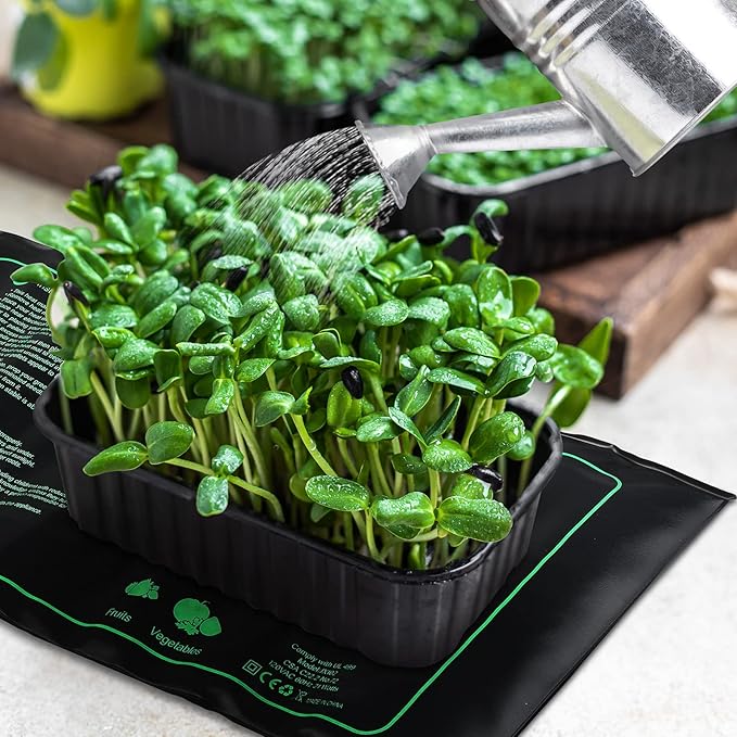 4 Pack Seedling Heat Mat Heating Mat for Seedlings Grow Mats Waterproof Hydroponic Heating Pad Heat Plant Heating Mat for Indoor Plants Grow Seed Starting Greenhouse(10" x 20.75")