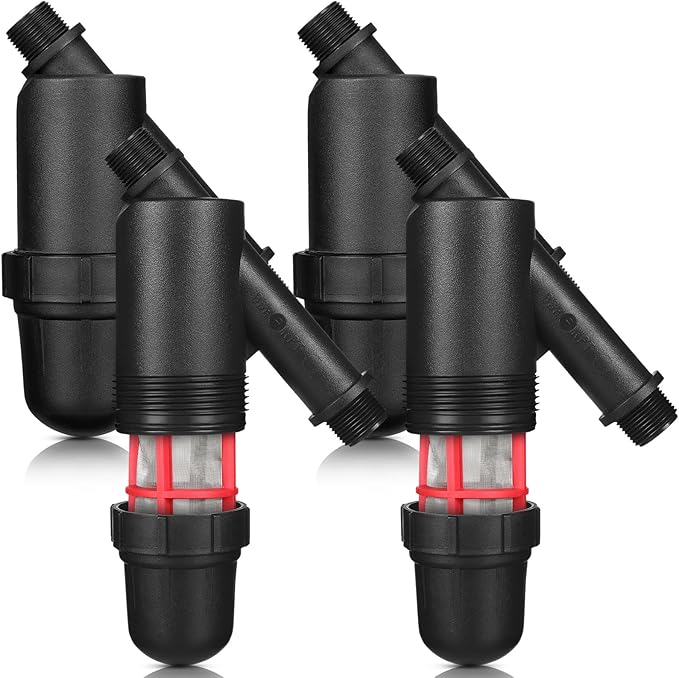 1 Pcs Drip Irrigation Inline Y Filter with Mesh Screen, 3/4" x 3/4" Male Thread Connections Hydroponics Y Filter for Garden Greenhouse Agricultural Drip Sprinkler Irrigation