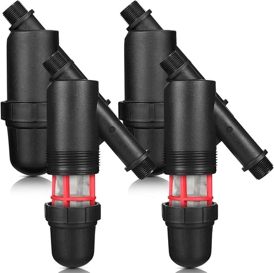 1 Pcs Drip Irrigation Inline Y Filter with Mesh Screen, 3/4" x 3/4" Male Thread Connections Hydroponics Y Filter for Garden Greenhouse Agricultural Drip Sprinkler Irrigation