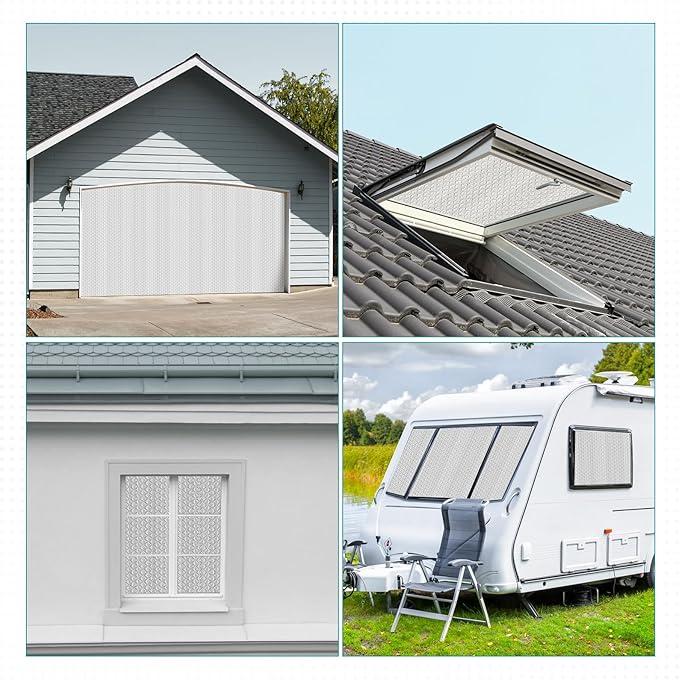 Reflective Insulation Roll 47.2 in X 16.4 FT, Window Insulation for Summer Heat, Double Side Aluminum Foil Bubble Shield for Windows, Roof, Garage Door