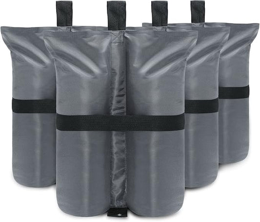 COOSHADE Canopy Tent Sand Bags Gazebo Weights Bags,4 Pack,Grey,190LBS