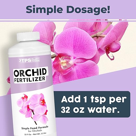 Orchid Plant Food for All Orchids and Acid Loving Houseplants, Promotes Growth and Blooms, Liquid Fertilizer, 32 oz (1 Quart)