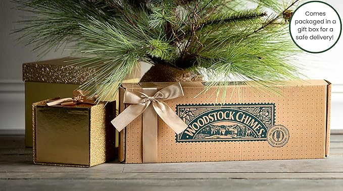 Woodstock Chimes Neptune Wind Chime for Outside 16" Small Bronze, Outdoor Decor for Patio, Porch, Garden, Memorial Gift for Loved Ones AGSBR