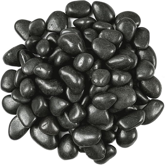 MSI Decorative Polished Black Pebbles, 0.8 inch - 1.2 inch, 40 lb. Bag