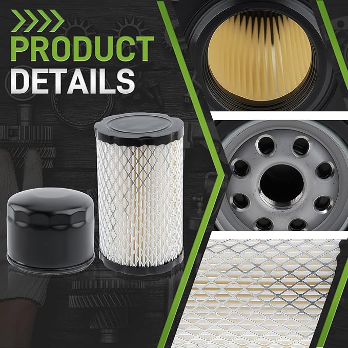 Oil Filter Air Filter Tune Up Kit for John Deer Z345 Z345R Z345M Z235 Z355R Z335E E120 LT150 for 31L777 31M977 31Q777 for Husqvarna YTA22V46 YTH22V46 YTA18542
