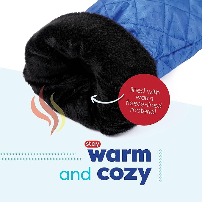 SCRUBIT [3 Pack Ice Scraper with Glove - Car Windshield Scraper for Ice and Snow w/Fleece Mitt - Scrape and Remove Snow While Staying Warm - Waterproof Car Scraper Snow Brush (Black, Blue, Red)
