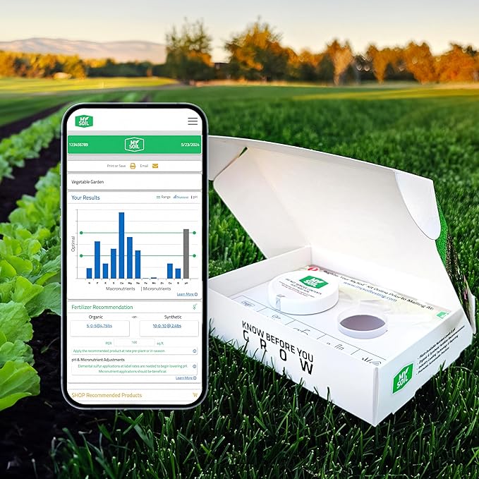 MySoil Soil Test Kit 4 Pack, Unlock Your Lawn & Garden Potential, Complete & Accurate Nutrient and pH Analysis with Recommendations Tailored to Your Soil and Plant Needs