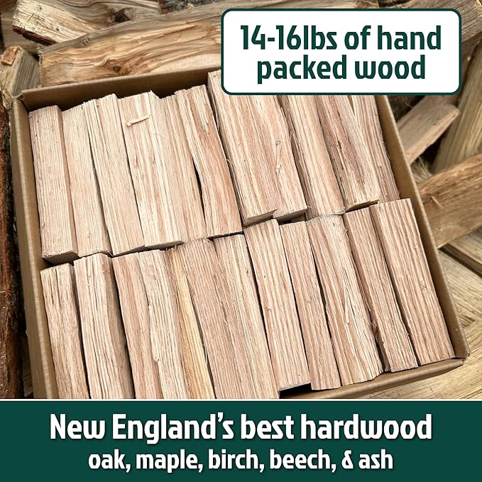 Savory Blend 5 Inch Universal Cooking Firewood - 14lbs. ~1000cuin Premium Kiln Dried Cooking Wood for Grills, Smokers and Ooni, Solo, Bertello Pizza Ovens (Savory Hardwood Blend)