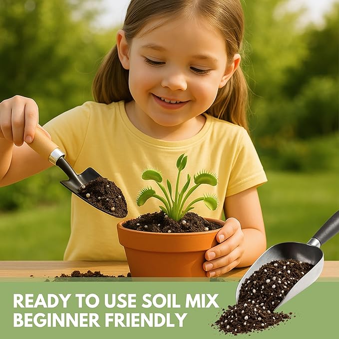 Organic Earth Carnivorous Plant Soil Mix 1 QT - Plant Food Peat Moss & Perlite for Carnivorous Plants - Terrarium Soil, Pitcher Plant Soil, Venus Fly Trap Soil