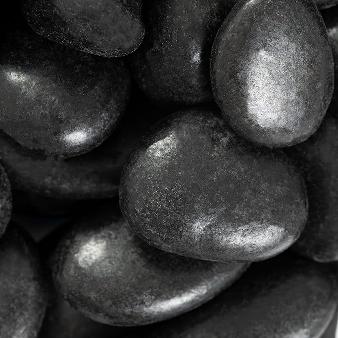 MSI Decorative Polished Black Pebbles, 0.4 Inch, 40 lb. Bag
