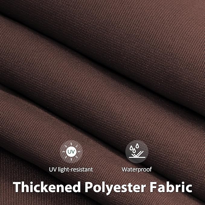 MCombo 11.5x9.5 Feet Manual Retractable Patio Door Window Awning Sunshade Shelter Outdoor Canopy, 1210 (Coffee Brown, 11.5'(L) x 9.5'(W))