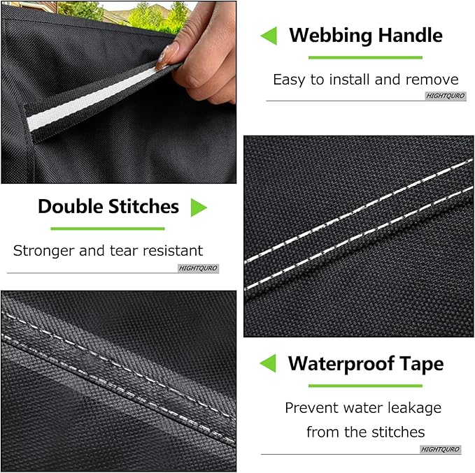 Patio Furniture Covers Waterproof, Heavy Duty 600D Outdoor Furniture Covers for Outside Sectional Sofa Set,Tear Resistance and Anti-UV, Black,110"L x 84"W x 28"H