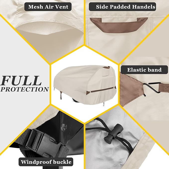 Upgraded Log Splitter Cover Waterproof Outdoor All Weather - Thicker and Tear Proof Wood Splitter Cover Against Dust Rain Uv - Compatible with 15-40-ton Log Splitters