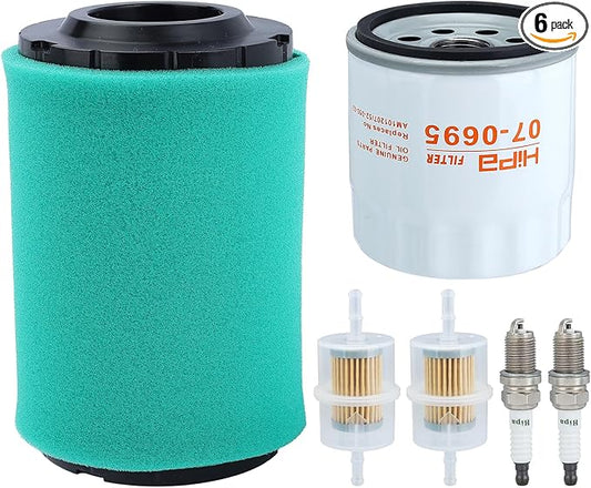 Hipa 32 083 13-S Air Filter Tune Up Kit for Kohler 7000 Series Pro Kohler KT725 KT735 KT740 KT745 EKT740-EKT750 22HP-26HP Engine Lawn Mower W 52 050 02 Oil Filter Fuel Filter Parts