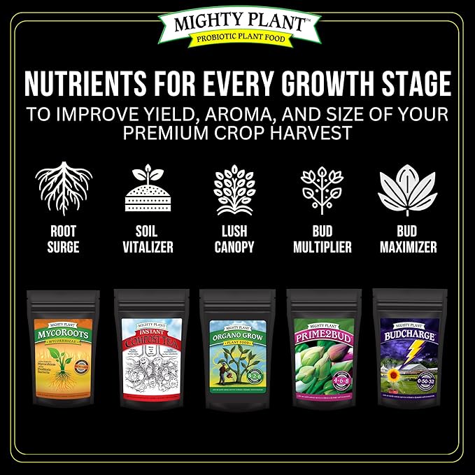 Organic Instant Compost Tea (5 oz) – Probiotic Plant Food Bloom Booster & Yield Booster for Hydroponics & All Gardening Types | Microbial Formula Converts Amino Acids for Enhanced Growth (5, Ounces)