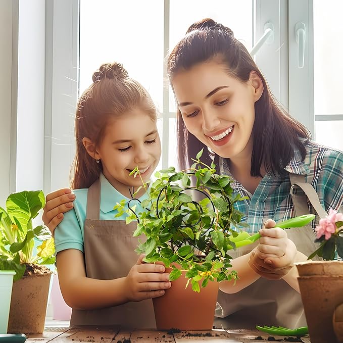 2 Pack Plant Trellis Indoor, 11" W x 13" H Small Trellis for Potted Plants, Decorative Trellis for Climbing Plants Indoor, Ideal for Vines on Tabletops, Balconies, Gardens and Lawns, Snail-Shaped