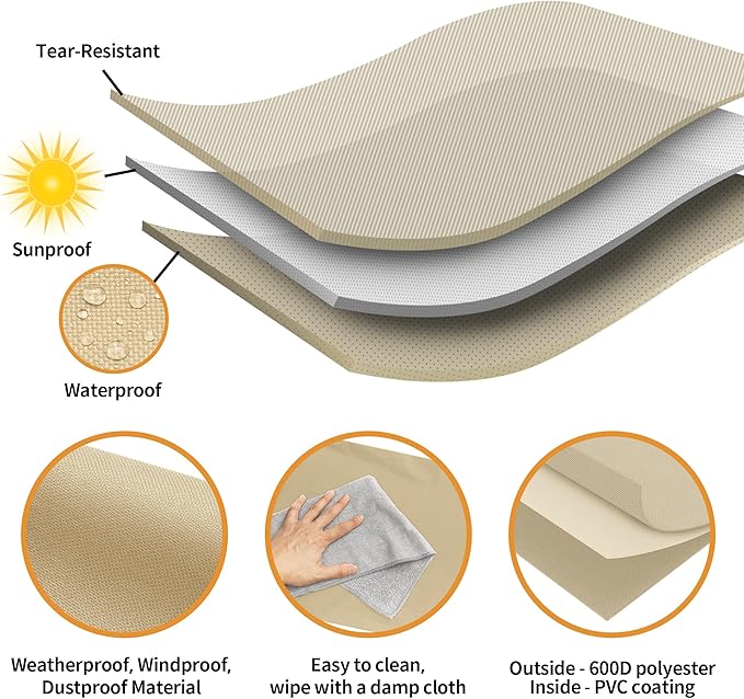 NEXCOVER Barbecue Gas Grill Cover - 55 Inch Waterproof BBQ Cover, Outdoor Heavy Duty Grill Cover, Fade & Weather Resistant Upgraded Material, Barbecue Cover for Weber, Brinkmann, Char Broil and More