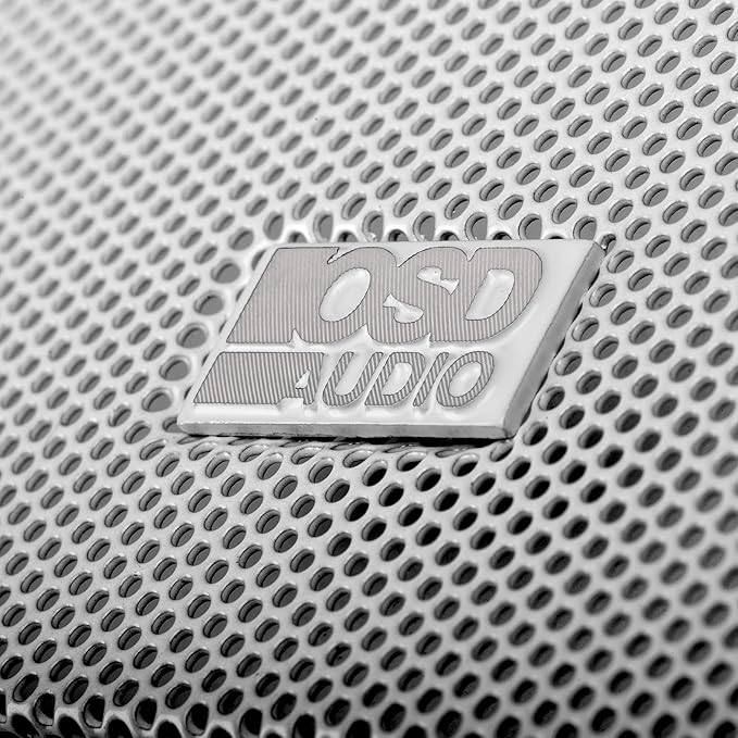 OSD Audio 8" Outdoor Patio Speaker Pair 180W, Weatherproof IP54 Rated Aluminum Grilles, White AP840