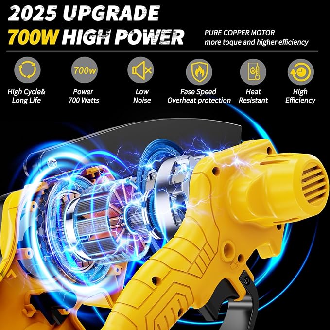 Mini Electric Chainsaw,6inch Mini Chainsaw Cordless,With Battery Level Display,Equipped With 2 21V2.0Ah Batteries and 3 Chains for Tree Trimming Wood Cutting, Best Gifts for Dad, Husband