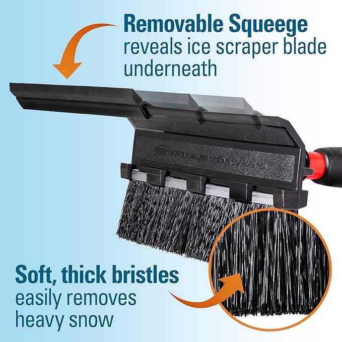 SubZero 2610XM 52" Super Extender Snowbroom with Integrated Squeegee and Ice Scraper (Colors may vary)