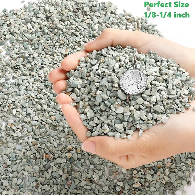 2lb Succulents and Cactus Green Zeolite, Décor & Additive Rocks, Natural Decorative Gravel for Bonsai, Fairy Gardening, DIY Projects, Vases Fillers, Terrarium