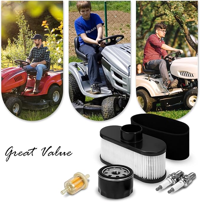 FR691V Tune Up Kit for 4-Stroke Engines Lawn Mower FR651V FR730V FS481V FS541V FS600V FS651V FS691V, Replace 11013-0752 11013-7047 Air Filter & 49065-7007 Oil Filter