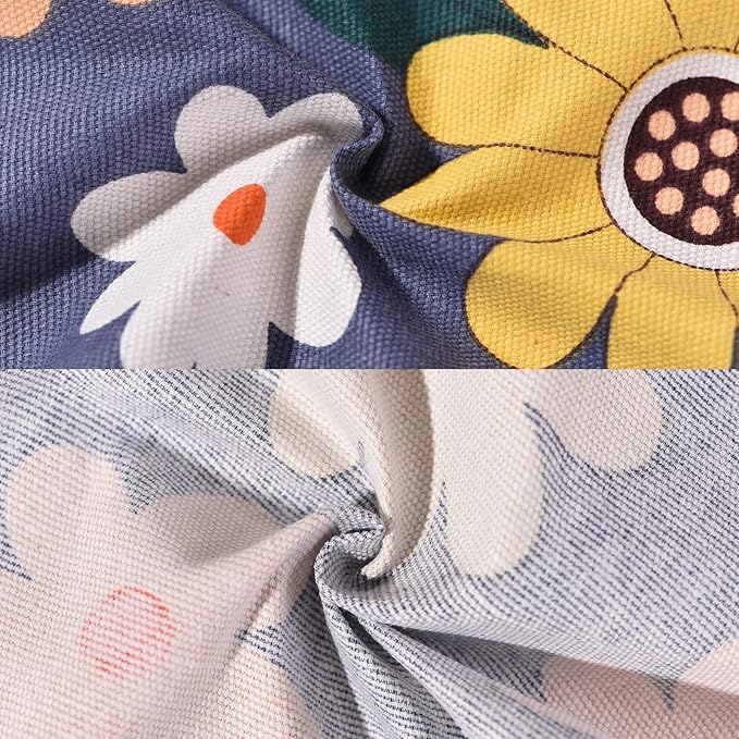 2 Pack Floral Apron for Women with Pockets, Adjustable Cotton Chef Aprons for Kitchen, Cooking, BBQ & Grill