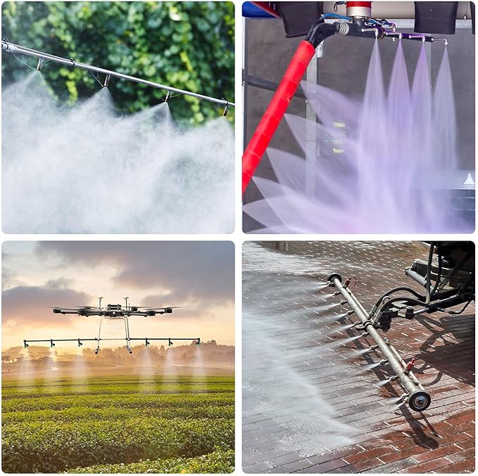 2-Pack Flat Fan Spray Tip, 95 Degree 1/4BSPT Male Stainless Steel Pressure Washer Nozzles Cleaner Nozzle Replacement W Sealing Tape for Water Guns (3.6mm Orifice)