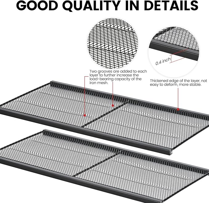 TRZZ Power Tool Organizer Wall Mount, 3-Layer Drill Holder with 2 Side Pegboards, Cordless Drill Rack with 4 Hooks, Efficient Storage for Workshop, Garage, and Tool Room (Red)