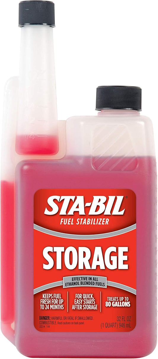 STA-BIL Storage Fuel Stabilizer | Keeps Fuel Fresh for 24 Months, Prevents Corrosion, Gasoline Treatment Additive that Protects System, Gas Stabilizer for Storage, 32 oz. (6 Pack)