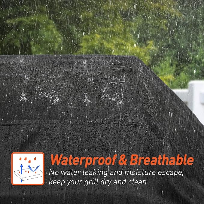 Arcedo 65 Inch Grill Cover Waterproof and Fade Resistant Barbecue Gas Grill Covers for Outside, All Weather Protection Compatible with Weber Char Broil Nexgrill and More Grills