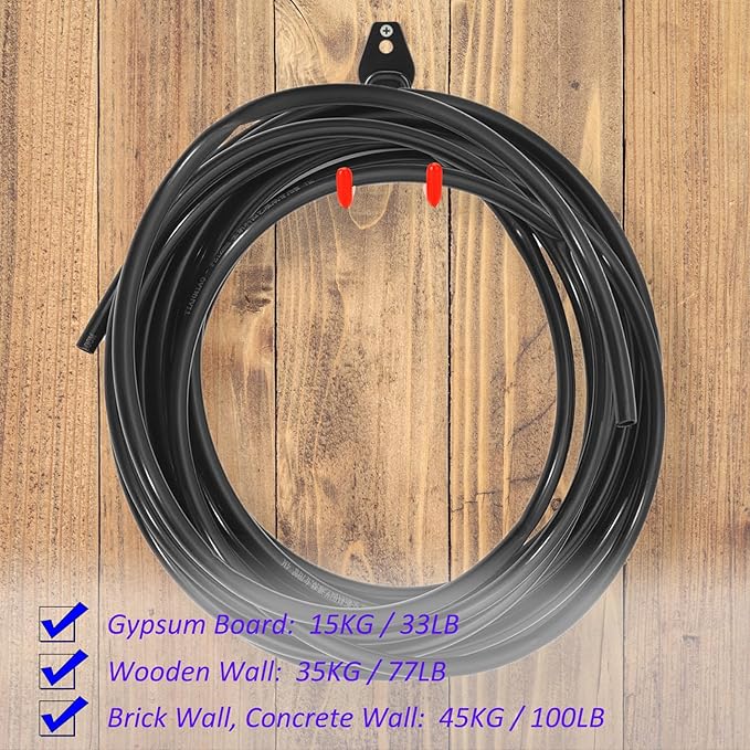 4 Pack Garage Hooks Heavy Duty - Supports 100 lbs, Utility Steel Garage Hanger & Organizer for Organizing Garden Lawn Tools, Ladders, Garden Hose, Digging Shovel, Bikes, Ropes (Orange)