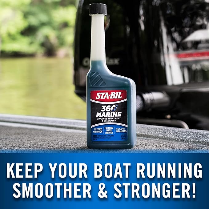 STA-BIL 360 Marine Ethanol Treatment and Fuel Stabilizer - Prevents Corrosion - Helps Clean Fuel System For Improved In-Season Performance - Treats Up To 100 Gallons, 10 fl. oz. (22241)