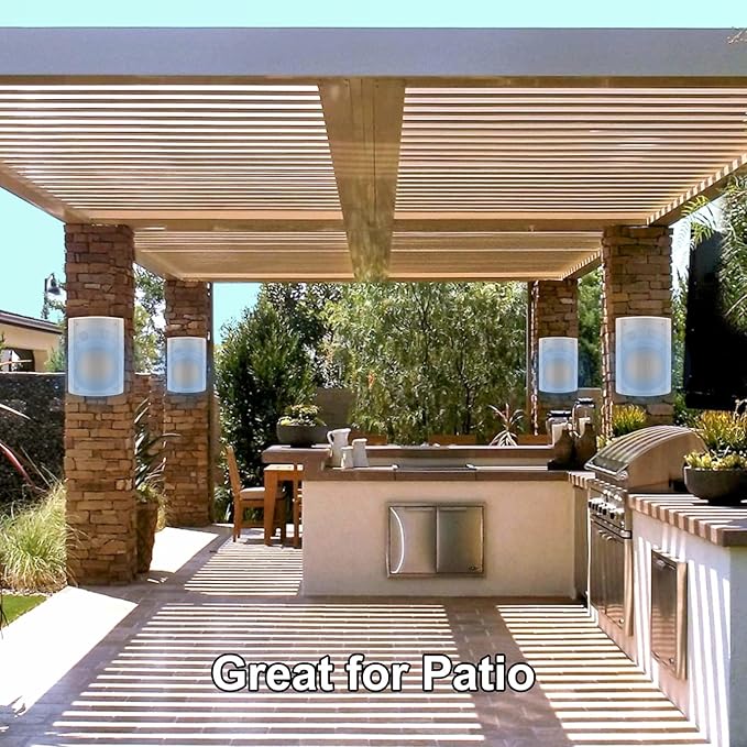 STUDIOFINIX 5.25 Inch 600W Passive Wall Mount Speakers Weather Resistant Indoor Outdoor Speakers for Patio Garage Home,2 Pairs (White)