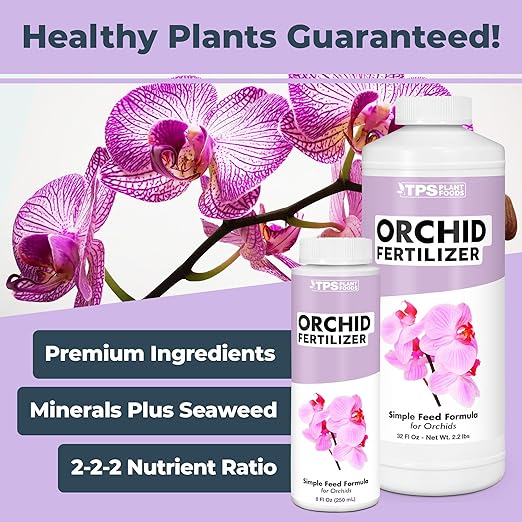 Orchid Plant Food for All Orchids and Acid Loving Houseplants, Promotes Growth and Blooms, Liquid Fertilizer, 32 oz (1 Quart)