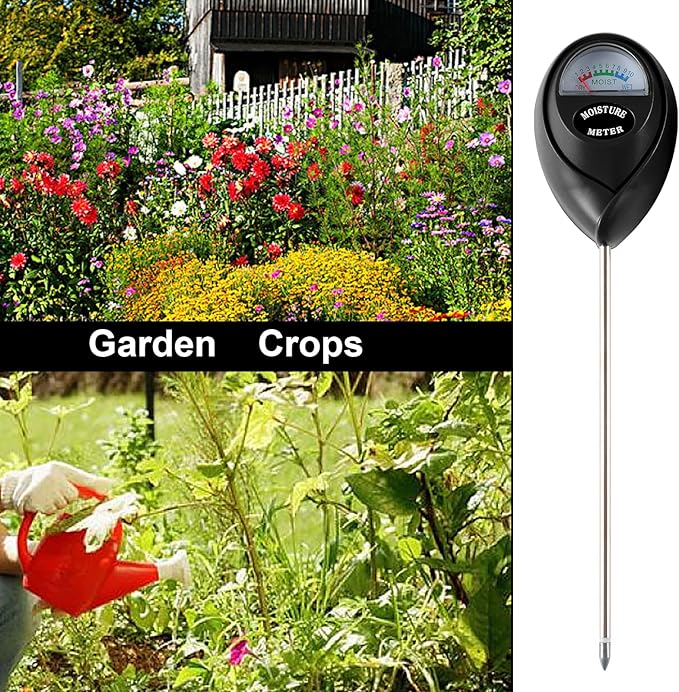 2 Packs Soil Moisture Meter, Plant Water Meter for House Plants, Soil Tester Test Kit Soil for Garden Lawn Farm Indoor & Outdoor Use, No Battery Required (Black & Green)