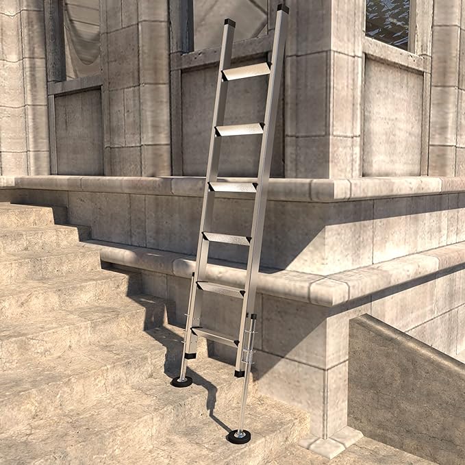 23" Ladder Levelers for Type II,I and IA Extension Ladders up to 32’,with Anti-Slip Threaded and Adjustable Extension Ladder Legs for Stairs and All Surfaces - Extented Version（23"）