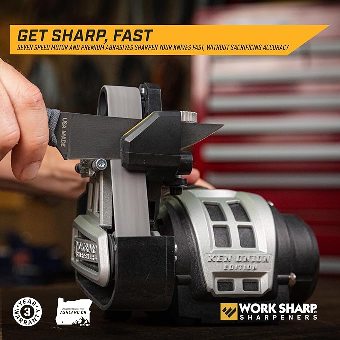 Work Sharp Ken Onion Knife Sharpener Tool - Adjustable Knife Sharpening System - For Knives, Scissors, Serrated Blades, & Tools