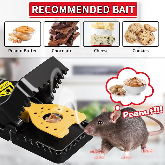 LULUCATCH Mouse Traps Indoor for Home, 6 Pack Snap Traps for Mice, No See Kill Quick-Set Reusable Sanitary Pet Safe Rodent Catcher for Home, Kitchen, Garage, Office