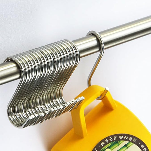 24-Pack 2 Inch S Shaped Hanging Hooks, Heavy-Duty Genuine Solid Polished Stainless Steel,for Jewelry, Key Ring,Kitchen Spoon Pot Multiple uses