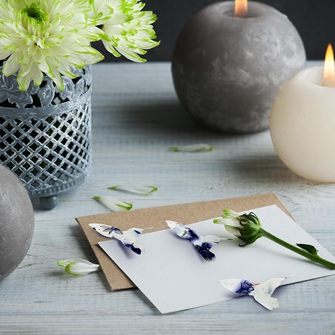 24pcs Hummingbird Seed Paper – Plantable Seed Paper Embedded with Wildflower Seeds for Funeral, Memorial & Other Milestone Celebrations (Purple)
