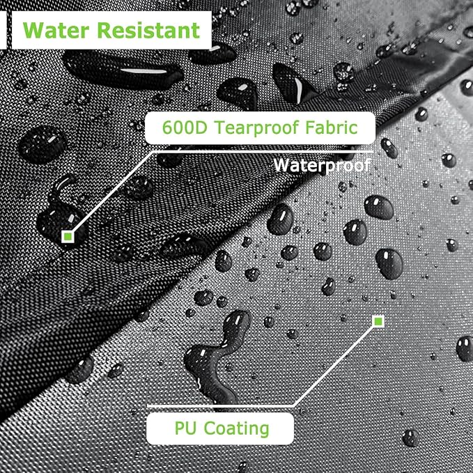 Patio Furniture Covers Waterproof, Heavy Duty 600D Outdoor Furniture Covers for Outside Sectional Sofa Set,Tear Resistance and Anti-UV, Black,111"L x 74"W x 28"H