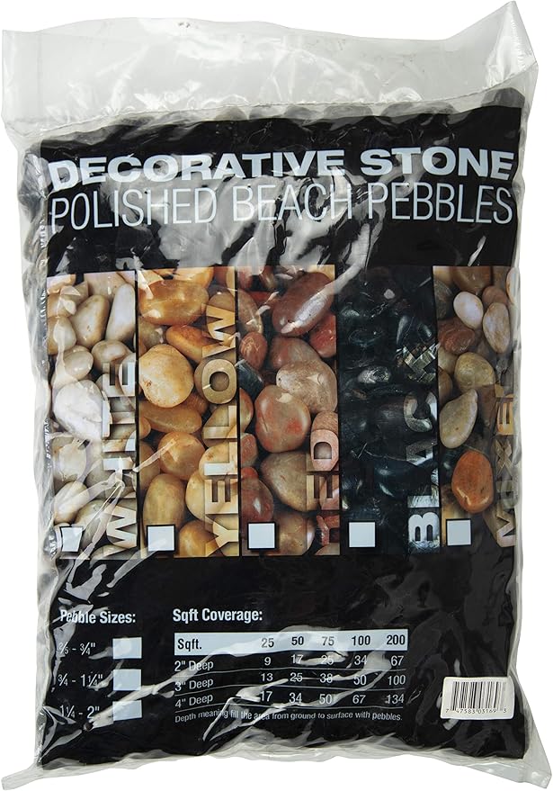 MSI Decorative Polished Mixed Pebbles, 1.2 inch - 2 inch, Multicolor, 40 lb. Bag(Pallet/ 55 Bags)