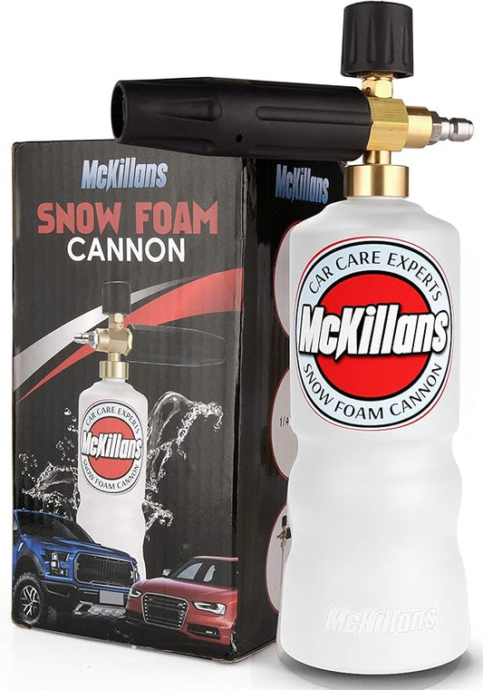 McKillans Car Wash Foam Cannon for Pressure Washer - Snow Lance Soap Dispenser for Car Washing with Adjustable Thick Foam - Including 1/4 Quick Connector