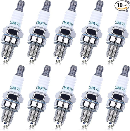 10 Pack CMR7H Spark Plugs, Spark Plug for Shindaiwa 3699-91867 Red Max 369991867, 506615101, 544260901, Sparkplug for Husqvarna 581362301 Stihl Redmax Blowers Brushcutters Trimmers Chain Saws