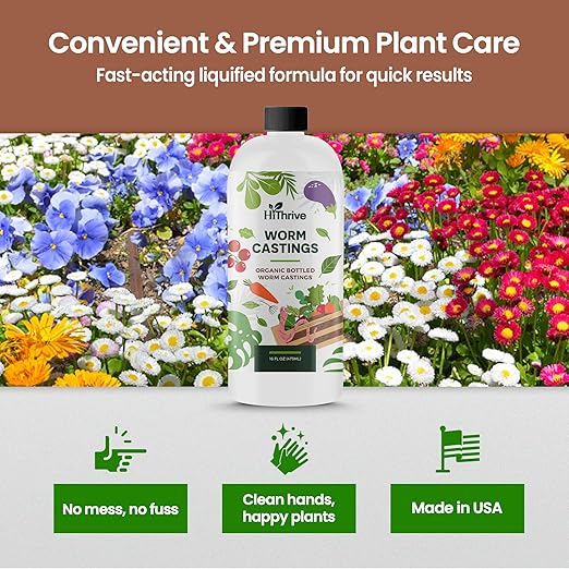 16oz Worm Castings for Plants - Makes 32 Gallons of Earthworm Castings Compost Tea, Liquid Worm Casting – Nutrient-Rich Organic Compost Worms for Healthier Soil & Vibrant Plant Growth