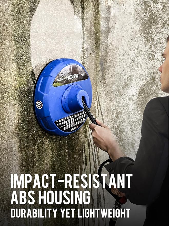 MEKOH 14” Electric Pressure Washer Surface Cleaner Attachment, 2500 PSI Universal Power Washer Accessories for Driveway Sidewalk Deck Patio Concrete Cleaning, 1/4" Quick-Connect, Dual Rotary Nozzles