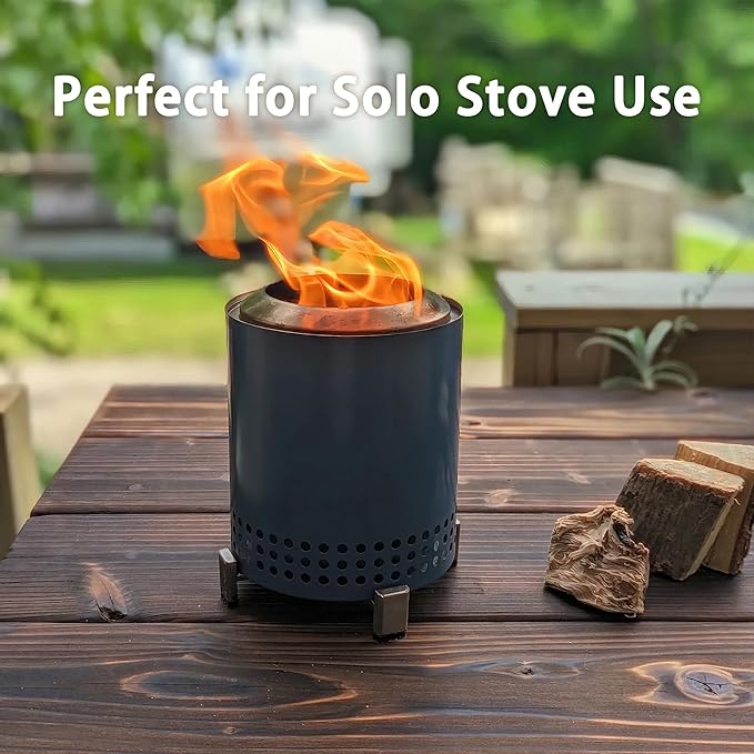 Pizza Oven & Cooking Wood – Mini Kiln-Dried Oak, 6-Inch Logs, 15lb Box – Bark-Free Firewood for Ooni, Gozney, Solo Stove & More – High Heat, Long-Lasting Burn for Grilling, BBQ & Smoking